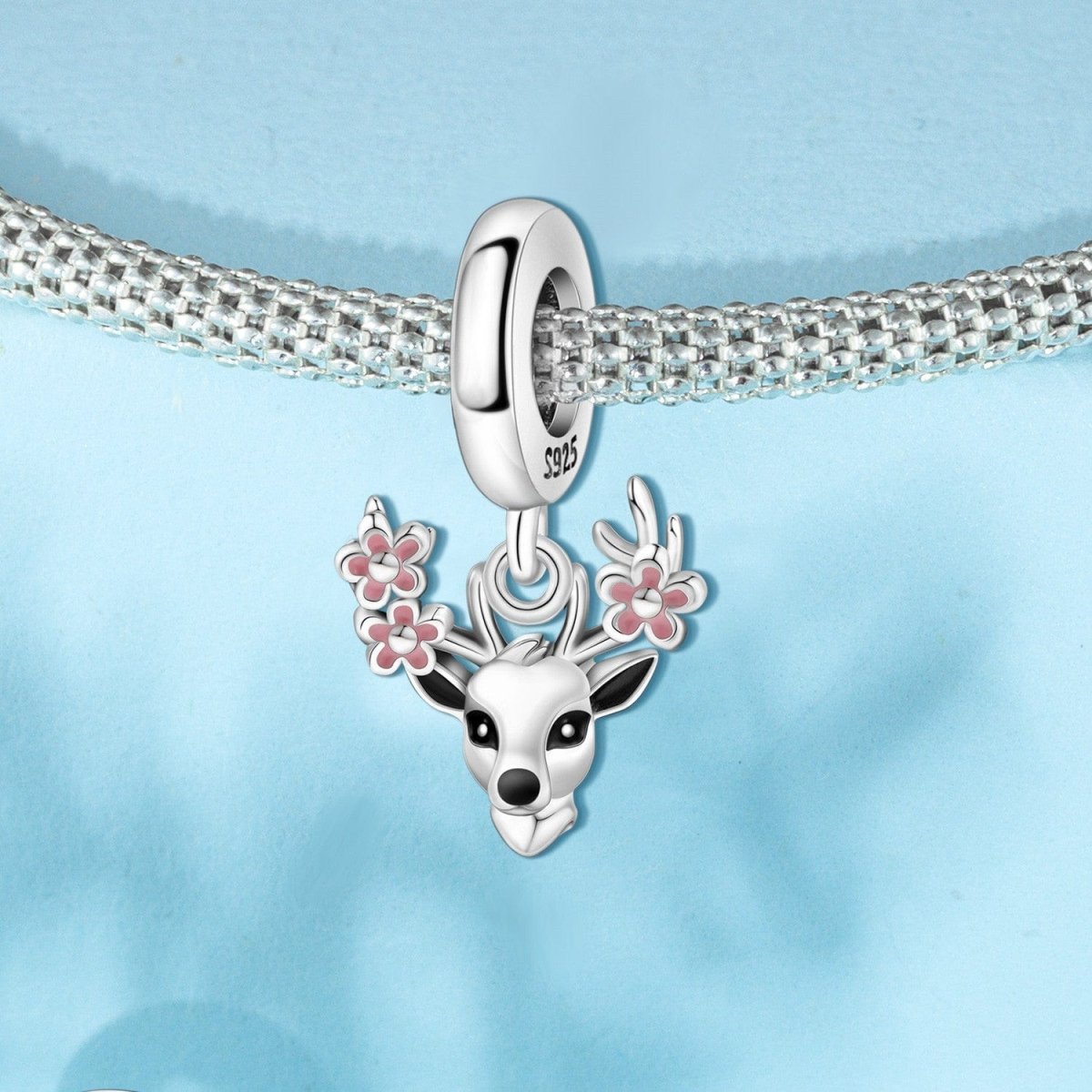 Amarante Jewelry Floral Antler Deer Charm