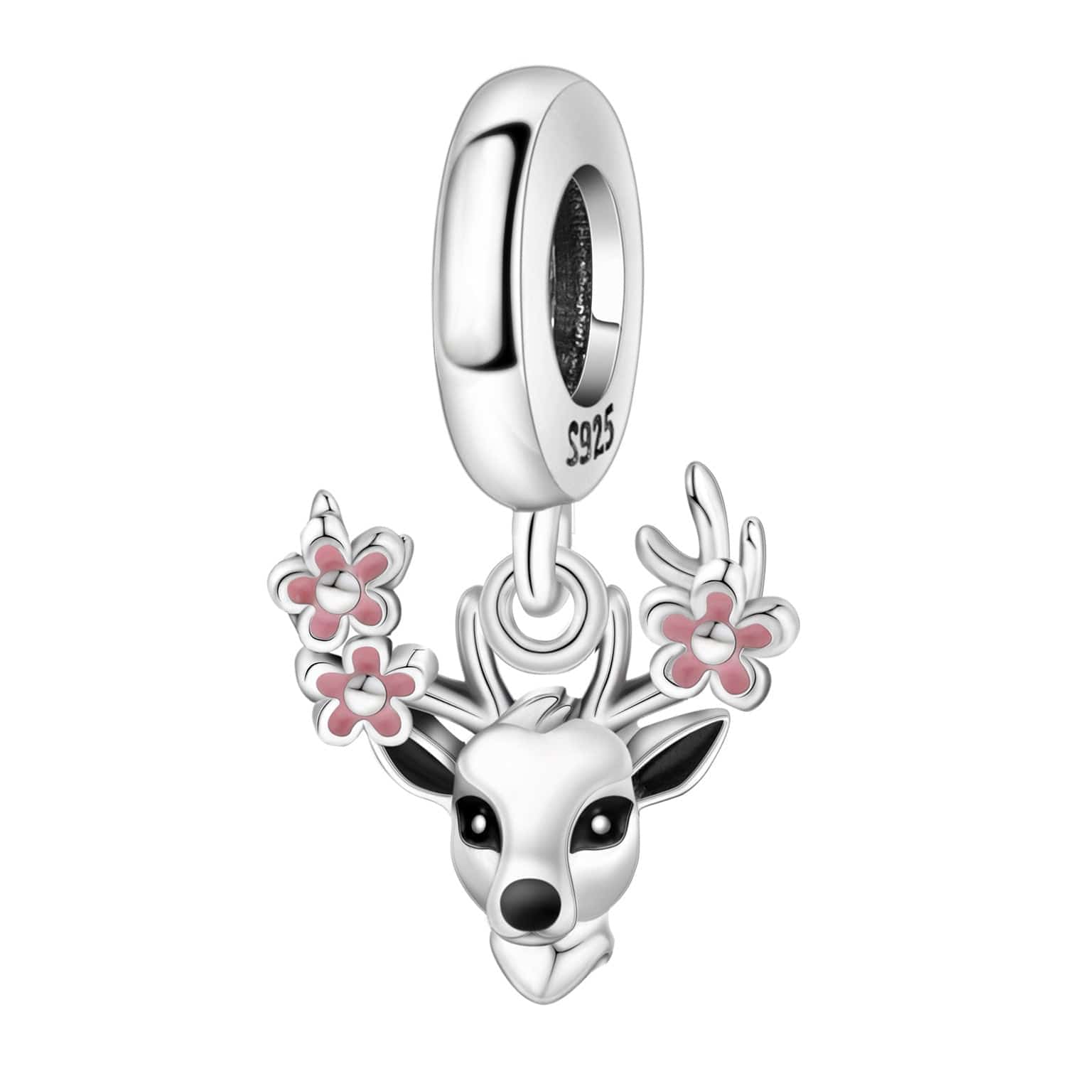 Amarante Jewelry Floral Antler Deer Charm