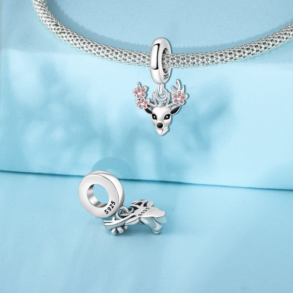 Amarante Jewelry Floral Antler Deer Charm