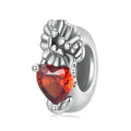 Amarante Jewelry Floral Heart Birthstone Charms