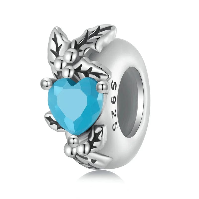 Amarante Jewelry Floral Heart Birthstone Charms