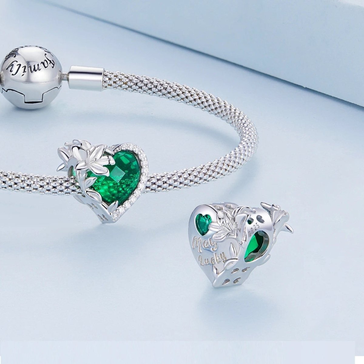 Amarante Jewelry Floral Heart Crystal Birthstone Charms