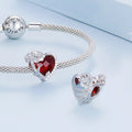 Amarante Jewelry Floral Heart Crystal Birthstone Charms
