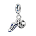 Amarante Jewelry Football Ball and Shoe Double Dangle Charm
