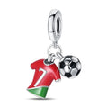 Amarante Jewelry Football Charm Portugal CR7 Siuu Dangle Charm
