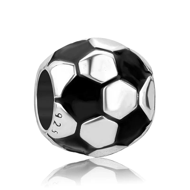 Amarante Jewelry Football Charm with Black and White
