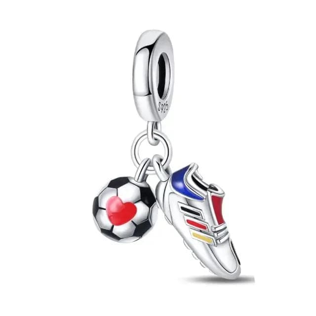 Amarante Jewelry Football Shoe & Ball Dangle Charm