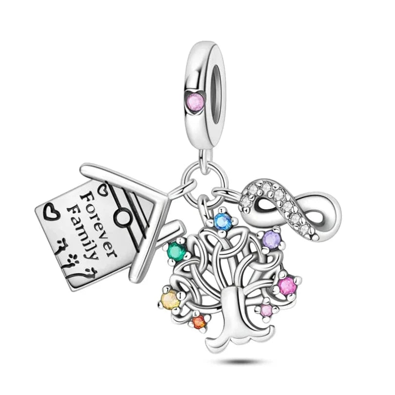 Amarante Jewelry Forever Family Treehouse & Infinity Triple Dangle Charm