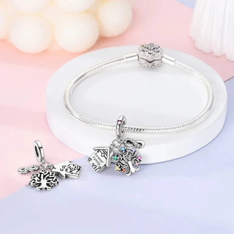 Amarante Jewelry Forever Family Treehouse & Infinity Triple Dangle Charm