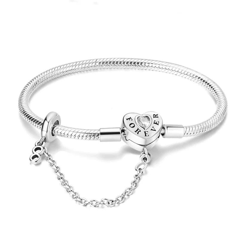 Amarante Jewelry Forever Heart Bracelet with Safety Chain