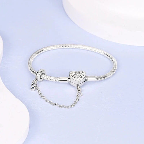 Amarante Jewelry Forever Heart Bracelet with Safety Chain