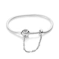 Amarante Jewelry Forever Snake Chain Bracelet with Heart Clasp and Safety Chain