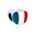 Amarante Jewelry France Flag Heart Charm