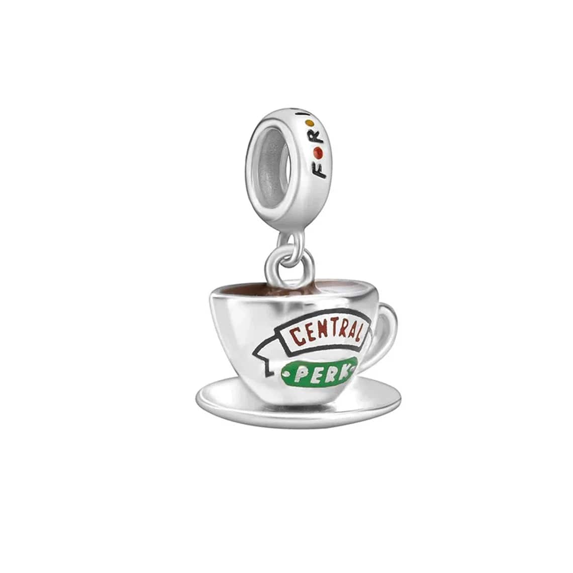 Amarante Jewelry Friends TV Series Central Perk Coffee Cup Dangle Charm