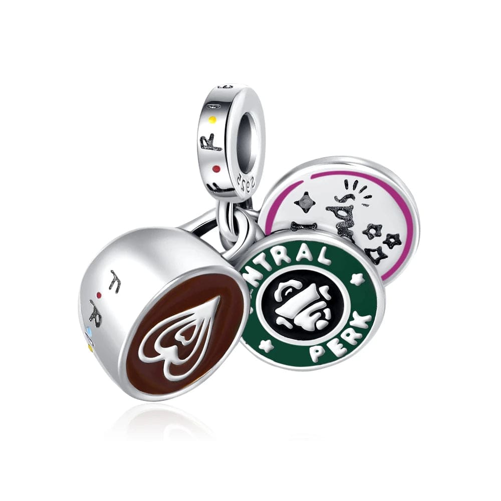 Amarante Jewelry Friends TV Series Central Perk Coffeehouse Triple Dangle Charm