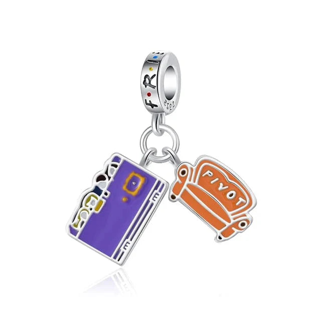 Amarante Jewelry Friends TV Series Door and Central Perk Sofa Dangle Charm