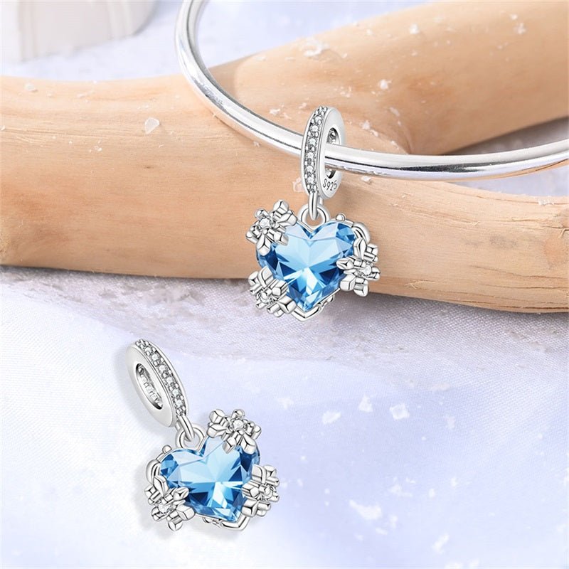 Amarante Jewelry Frozen Heart Snowflake Dangle Charm