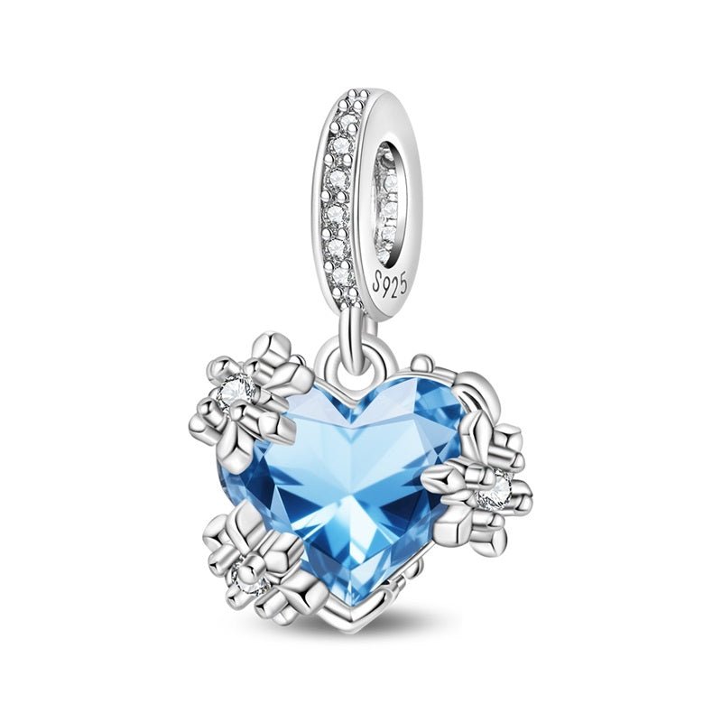 Amarante Jewelry Frozen Heart Snowflake Dangle Charm