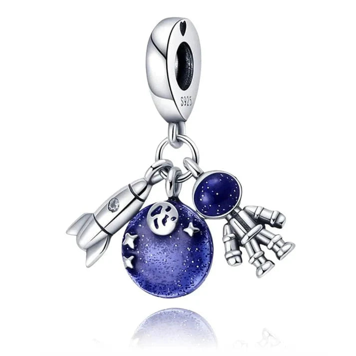 Amarante Jewelry Galactic Rocket, Planet, and Astronaut Charm