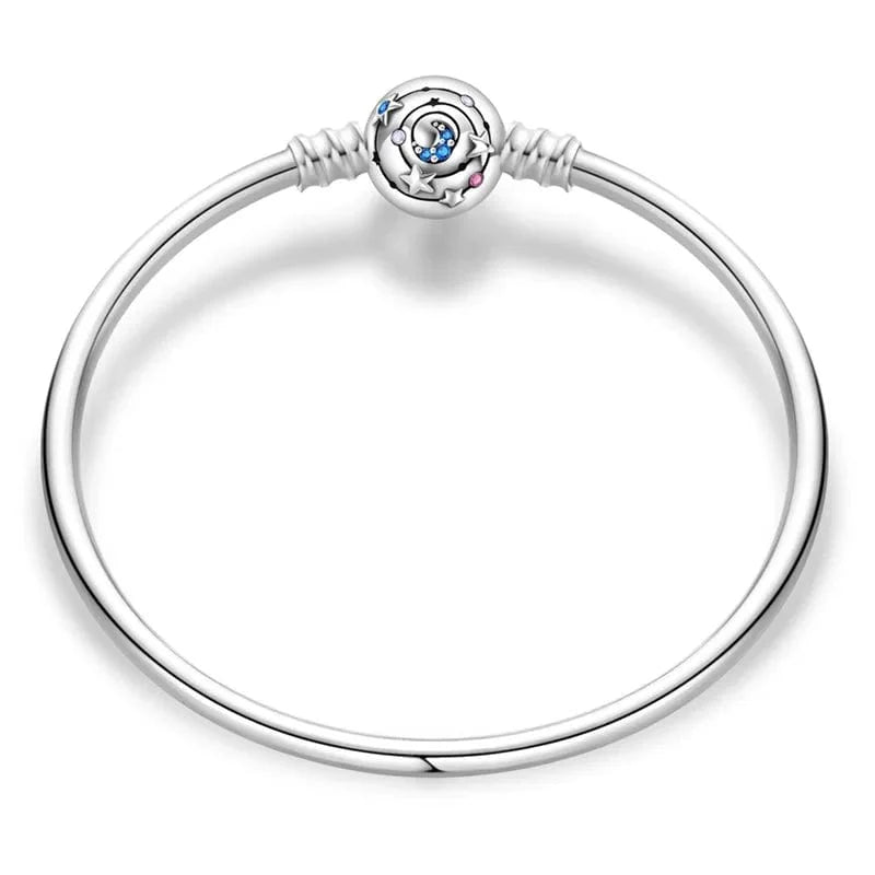 Amarante Jewelry Galaxy Charm Bangle – Starry Night Design with Blue Crystals