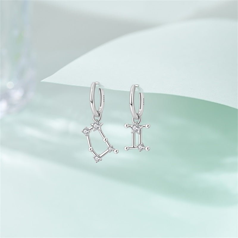 Amarante Jewelry Gemini Constellation Zodiac Hoop Earrings