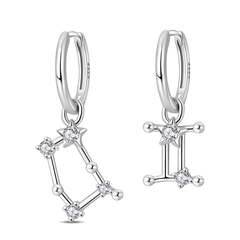 Amarante Jewelry Gemini Constellation Zodiac Hoop Earrings
