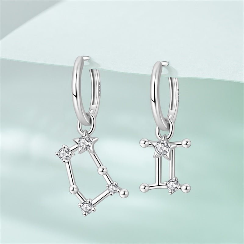 Amarante Jewelry Gemini Constellation Zodiac Hoop Earrings
