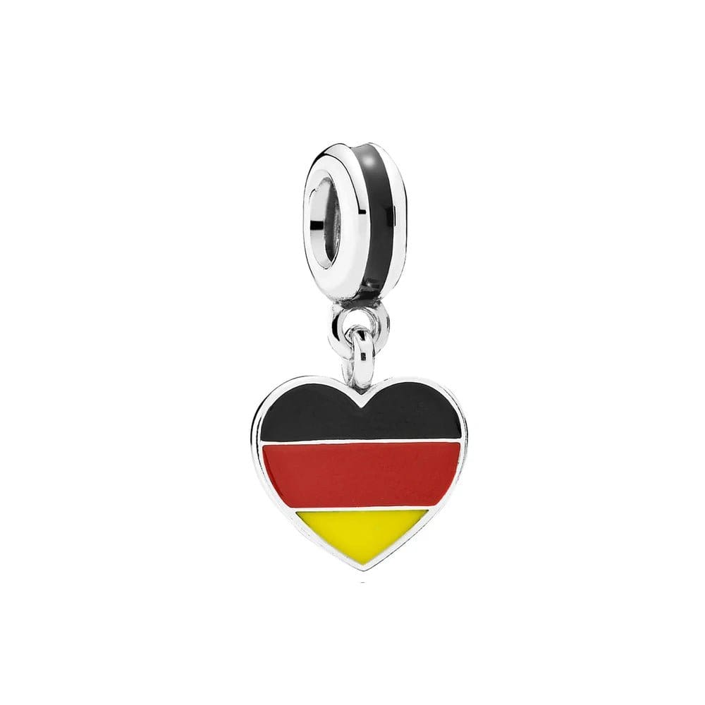 Amarante Jewelry Germany Heart Flag Dangle Charm