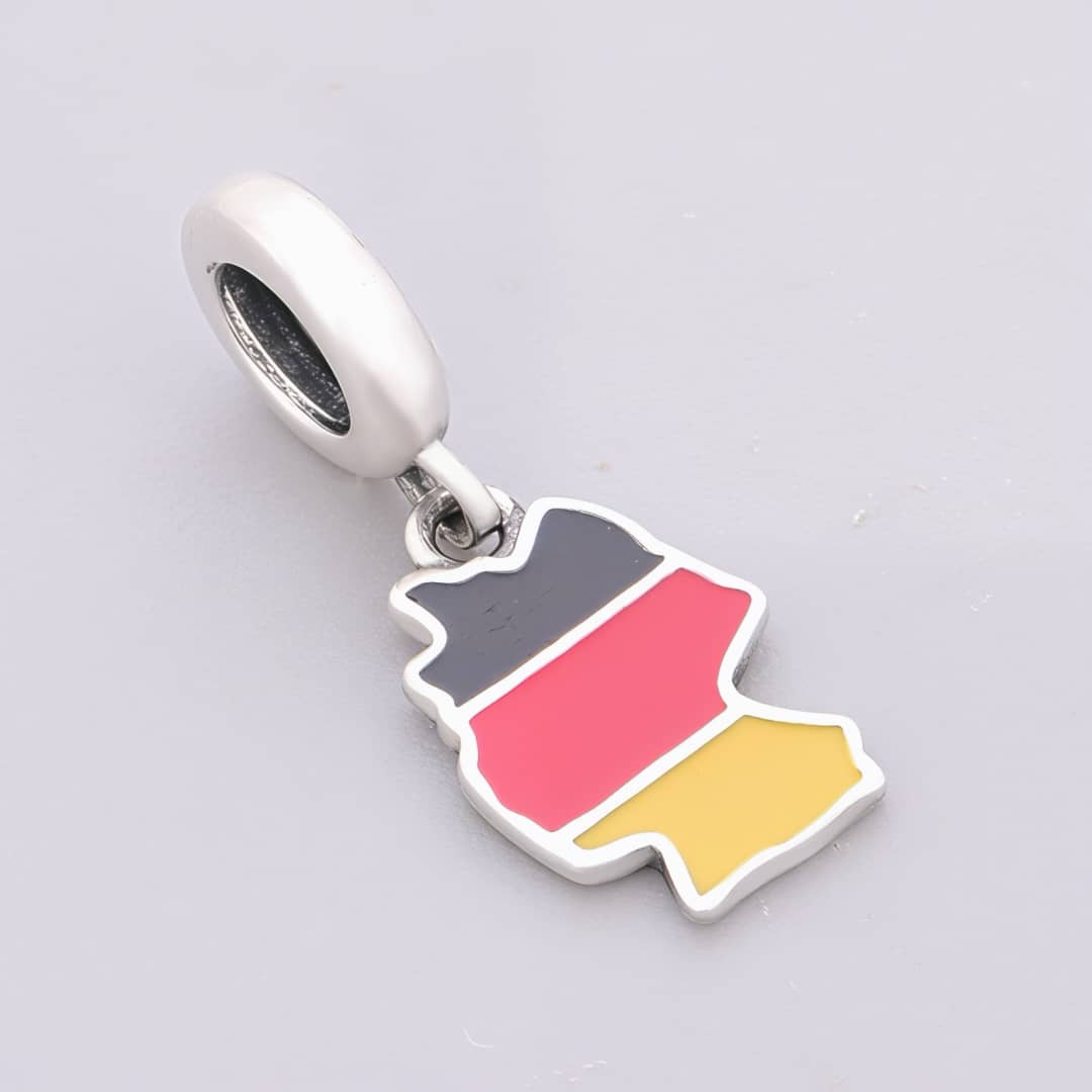 Amarante Jewelry Germany Map Flag Dangle Charm