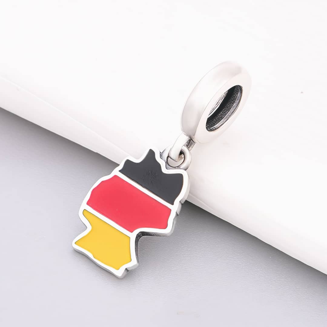 Amarante Jewelry Germany Map Flag Dangle Charm