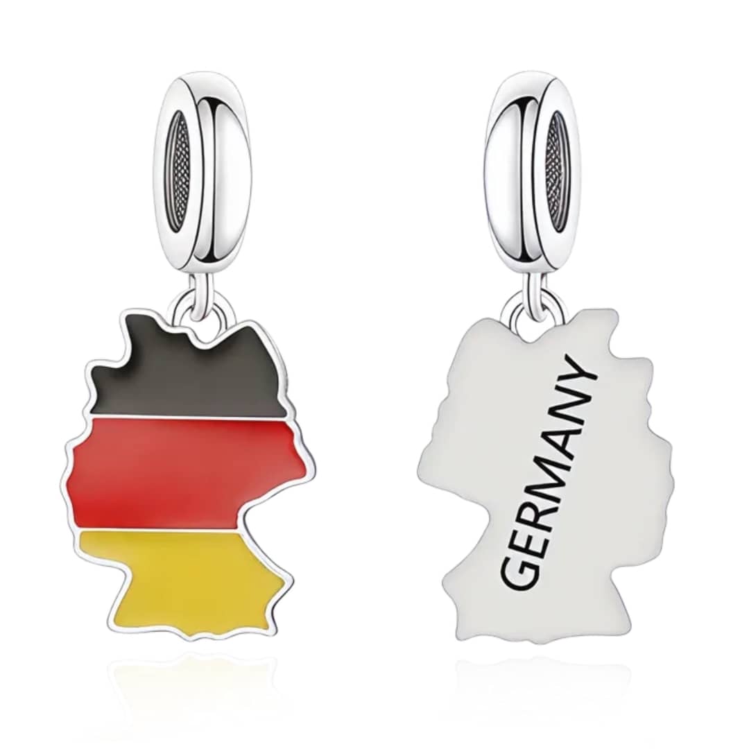 Amarante Jewelry Germany Map Flag Dangle Charm