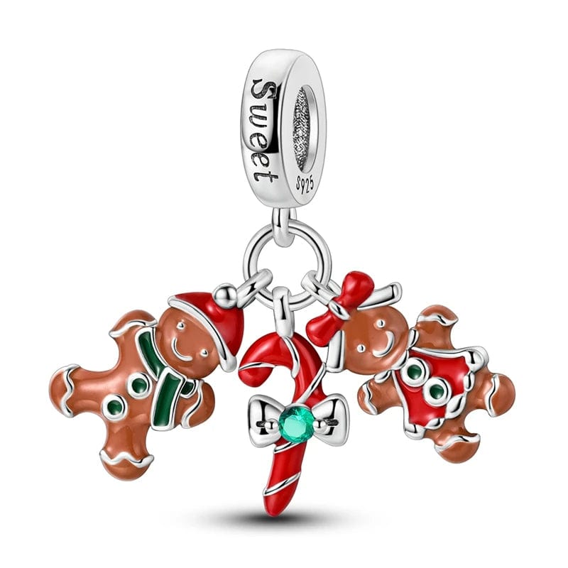 Amarante Jewelry Gingerbread Couple and Candy Cane Charm