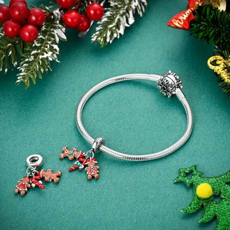 Amarante Jewelry Gingerbread Couple and Candy Cane Charm