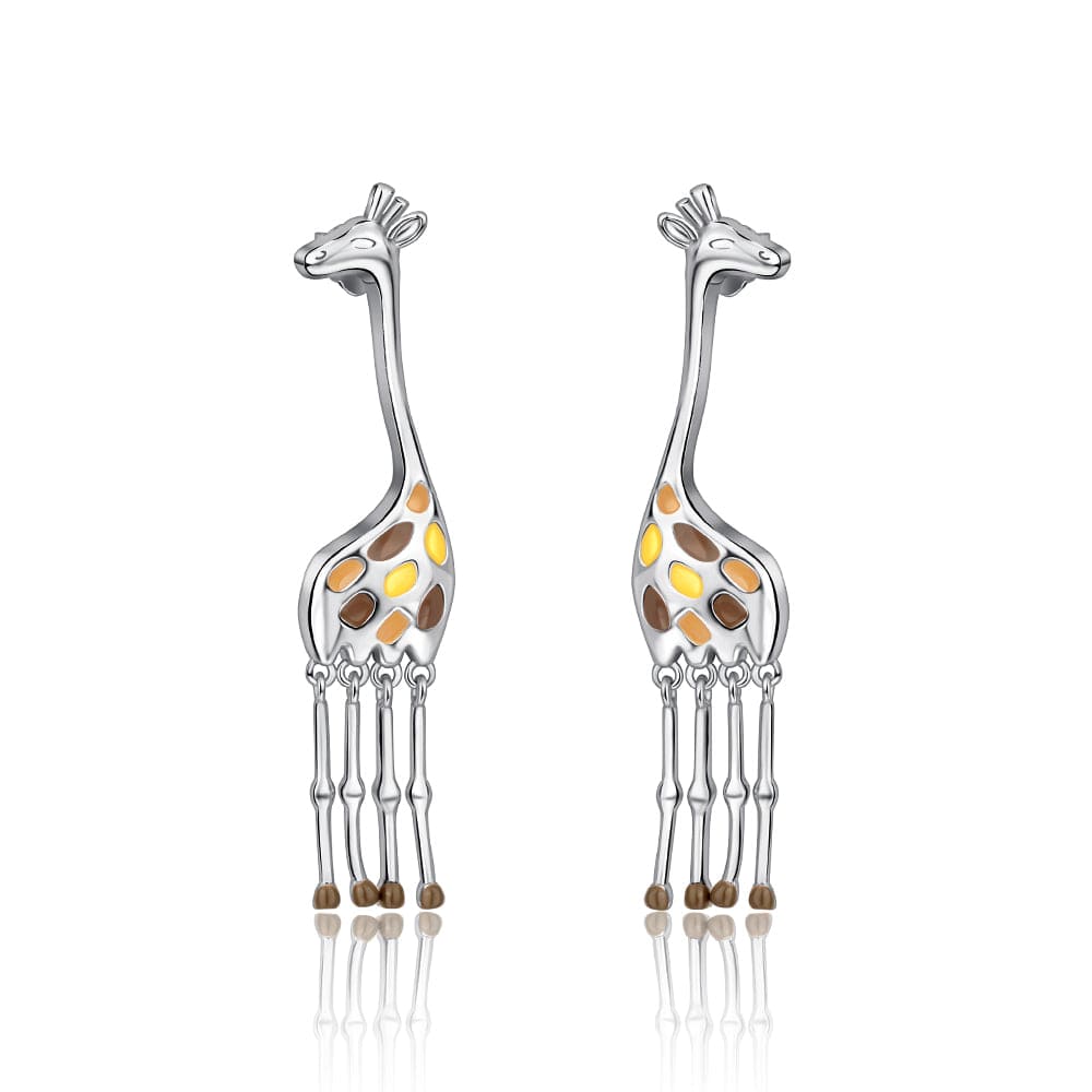 Amarante Jewelry Giraffe Drop Earrings with Enamel Details