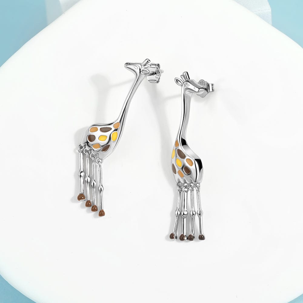 Amarante Jewelry Giraffe Drop Earrings with Enamel Details