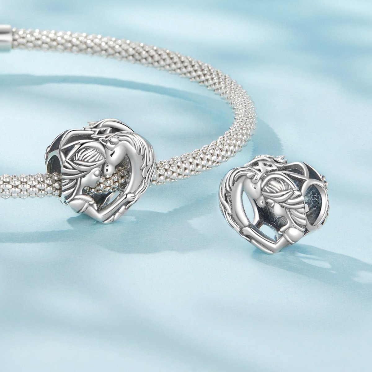 Amarante Jewelry Girl & Horse Heart - Shaped Charm