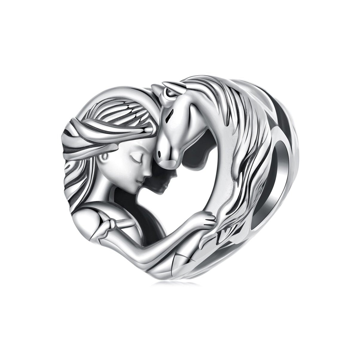 Amarante Jewelry Girl & Horse Heart - Shaped Charm