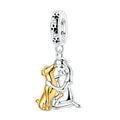 Amarante Jewelry Girl Hugging Dog Dangle Charm