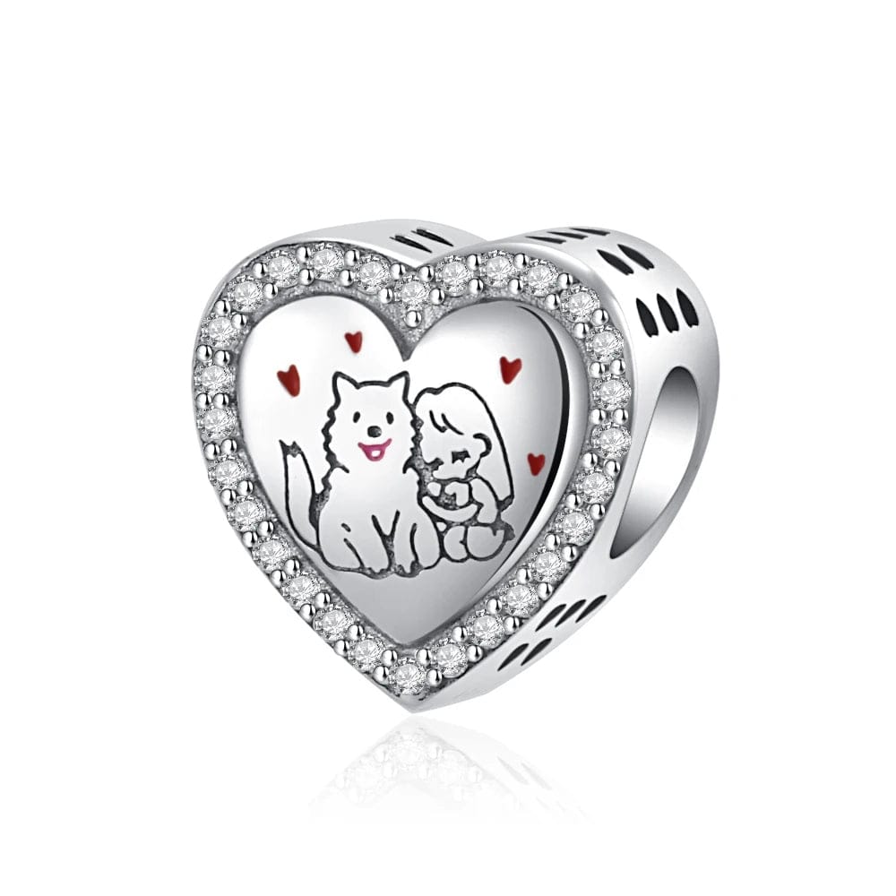 Amarante Jewelry Girl Pet Lover Heart Charm