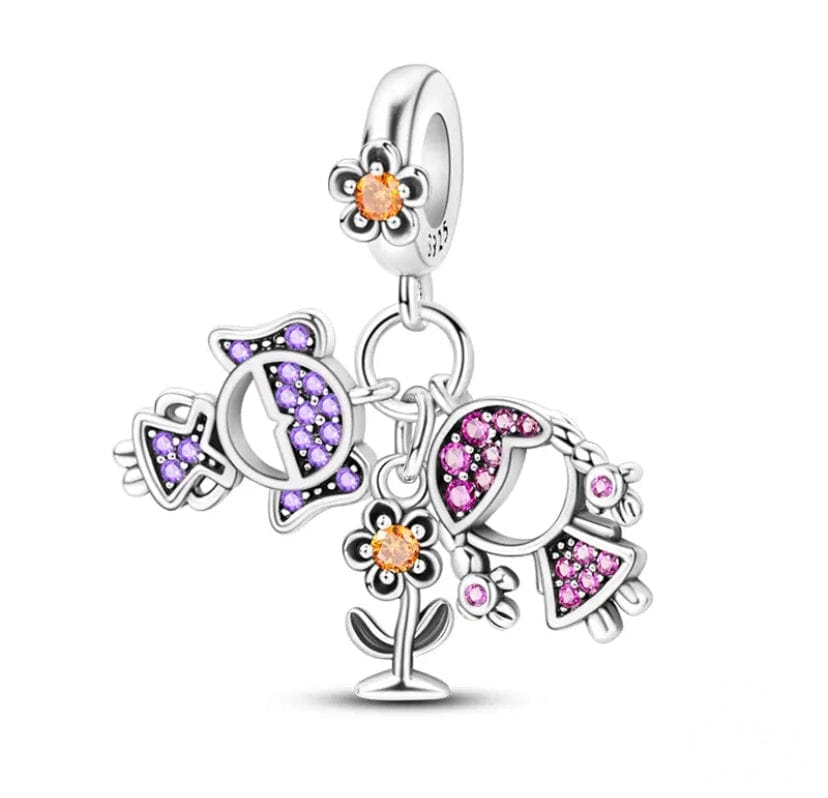 Amarante Jewelry Girls Flower Dangle Charm