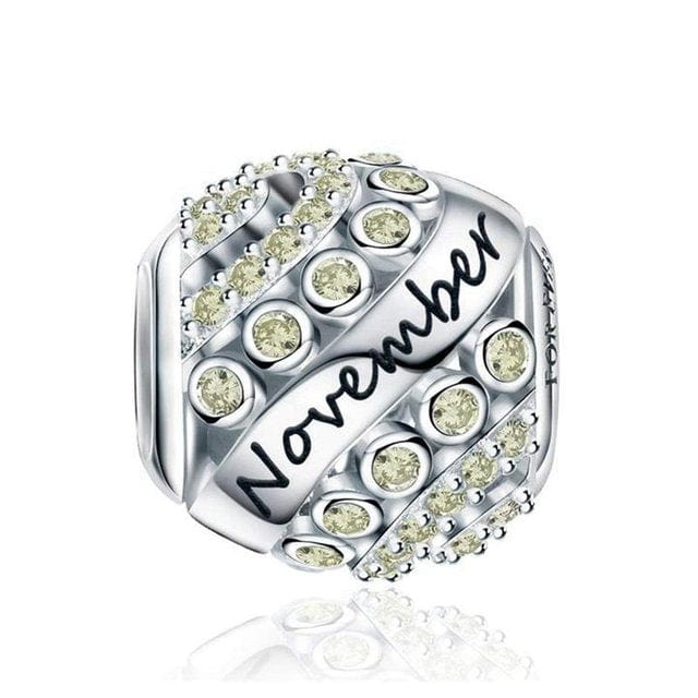 Amarante Jewelry Glittering Birthstone Bead Charms