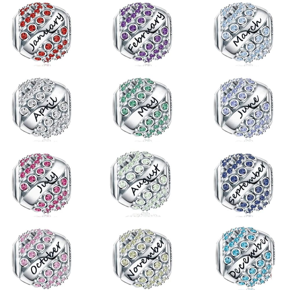 Amarante Jewelry Glittering Birthstone Bead Charms