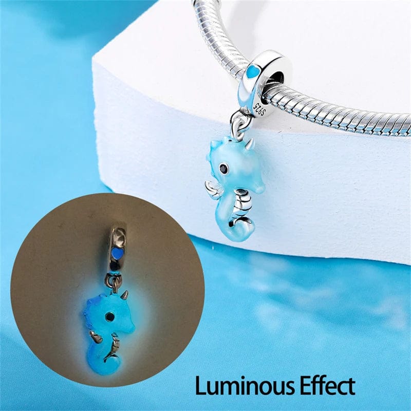 Amarante Jewelry Glow in the Dark Baby Seahorse Dangle Charm