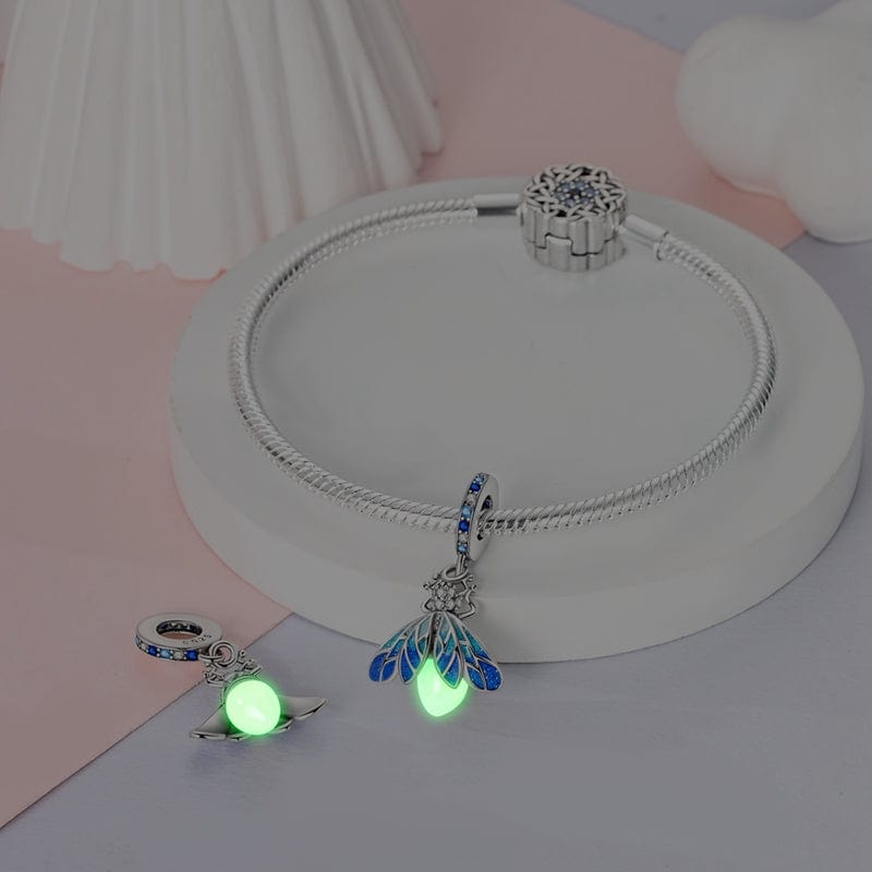 Amarante Jewelry Glow - in - the - dark Blue Firefly Dangle Charm