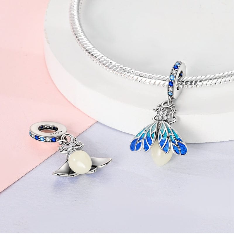 Amarante Jewelry Glow - in - the - dark Blue Firefly Dangle Charm