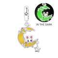 Amarante Jewelry Glow - in - the - Dark Bunny on Crescent Moon Dangle Charm