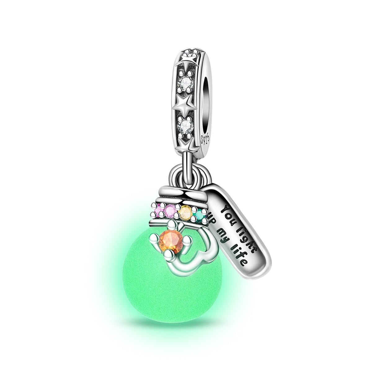 Amarante Jewelry Glow - in - the - dark Lightbulb Double Dangle Charm