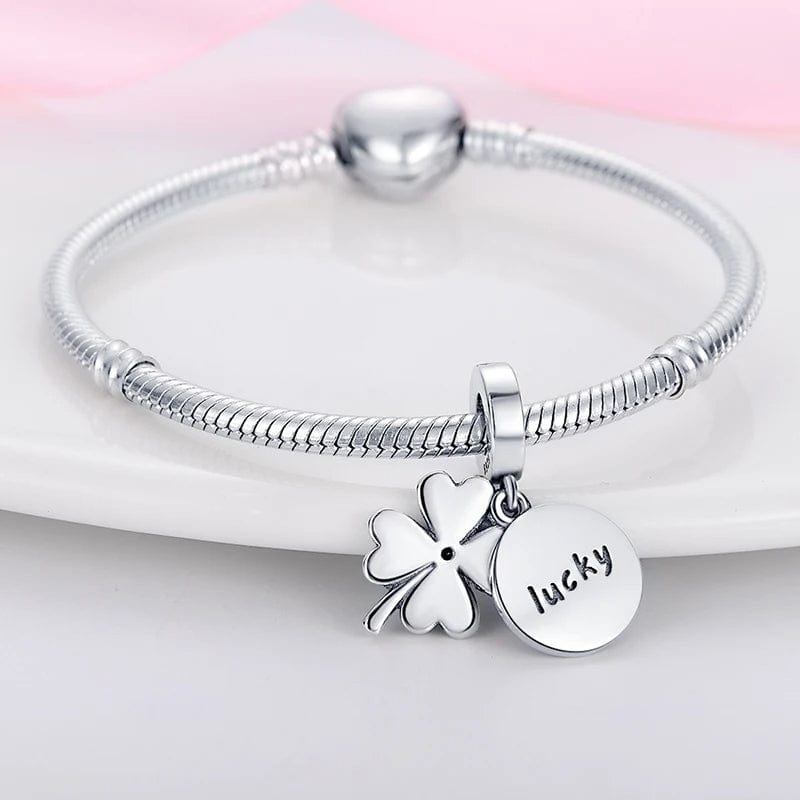 Amarante Jewelry Glow in the Dark Luminous 4 Leaf Clover Dangle Charm