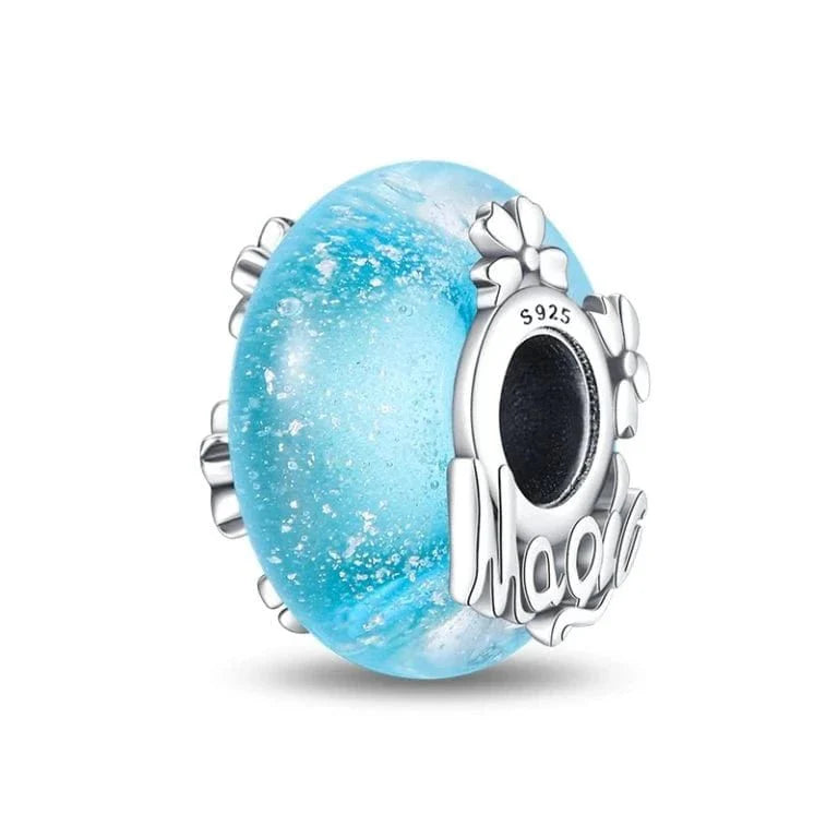 Amarante Jewelry Glow in the Dark Luminous Blue Murano Charm