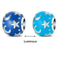 Amarante Jewelry Glow in the Dark Luminous Blue Stars and Moons Charm